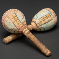 Wilson Tawaquaptewa (Hopi, 1871-1960) Attributed Polychrome Gourd Rattles, From the Collection of Dick Jemison, Alabama