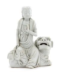 A Blanc-de-Chine Porcelain Figure of Guanyin Height 10 1/4 inches. — EARLY 20TH CENTURY