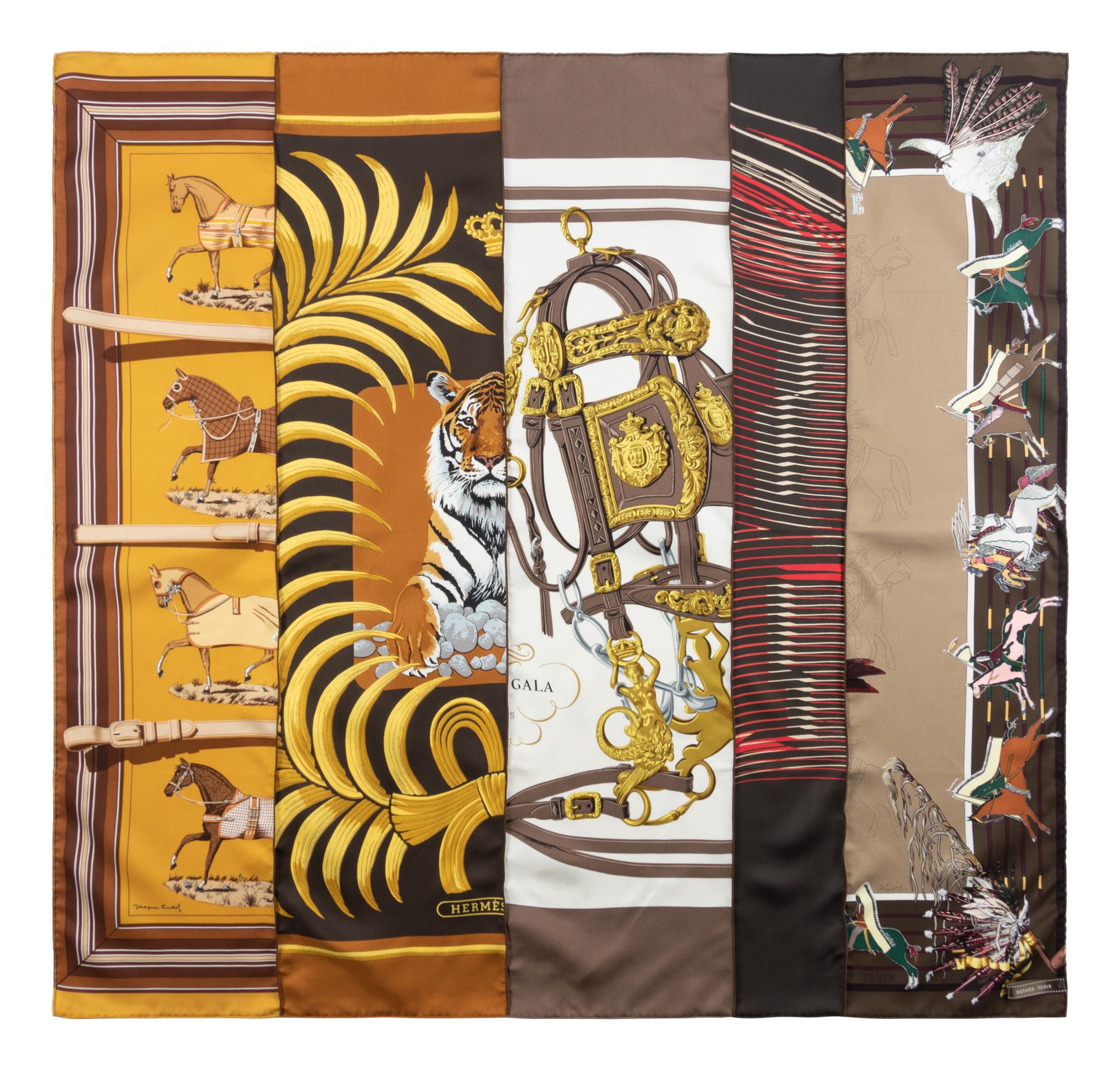 Two Hermès Cashmere and Silk Scarves: One 140cm, One 90cm