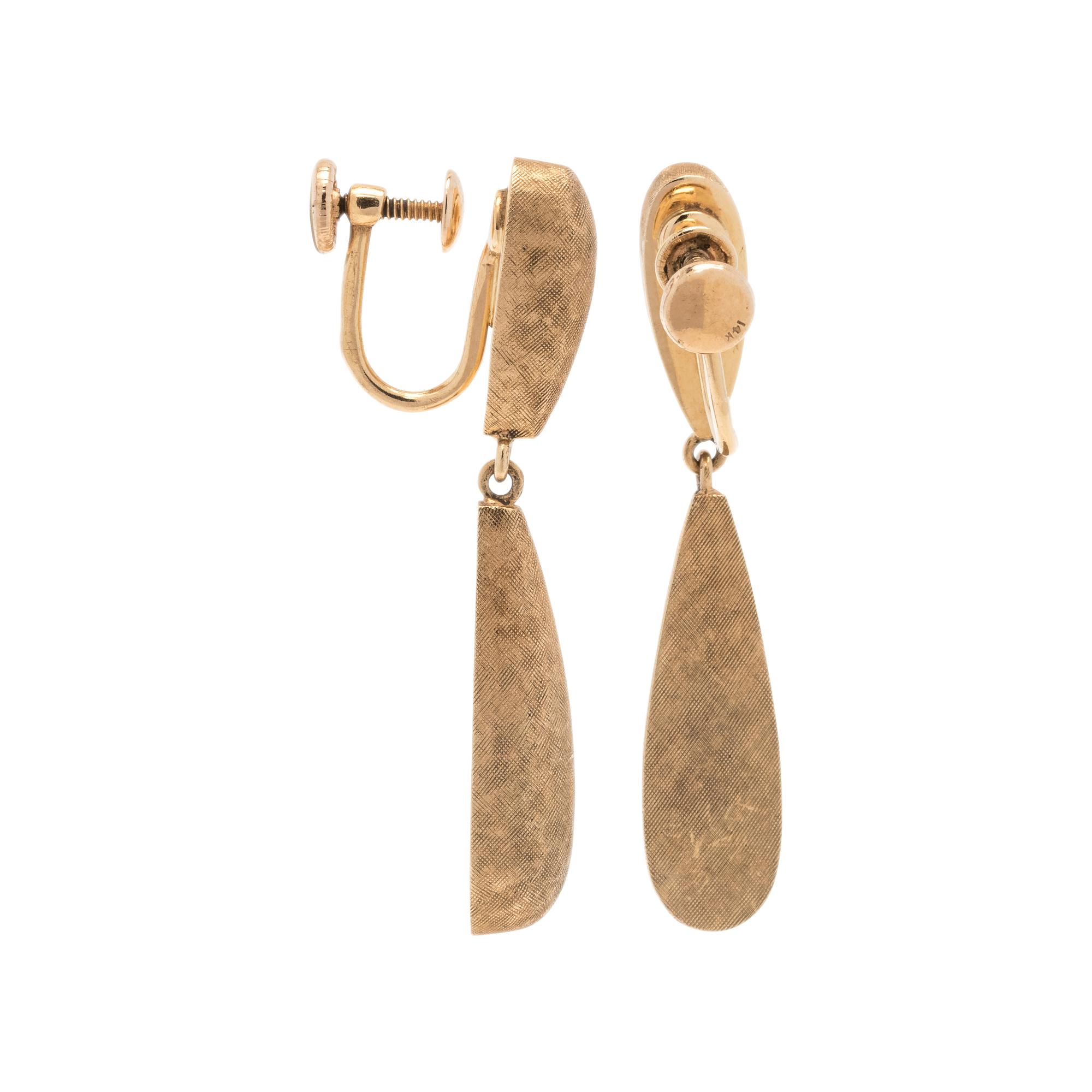 TIFFANY & CO, YELLOW GOLD EARCLIPS