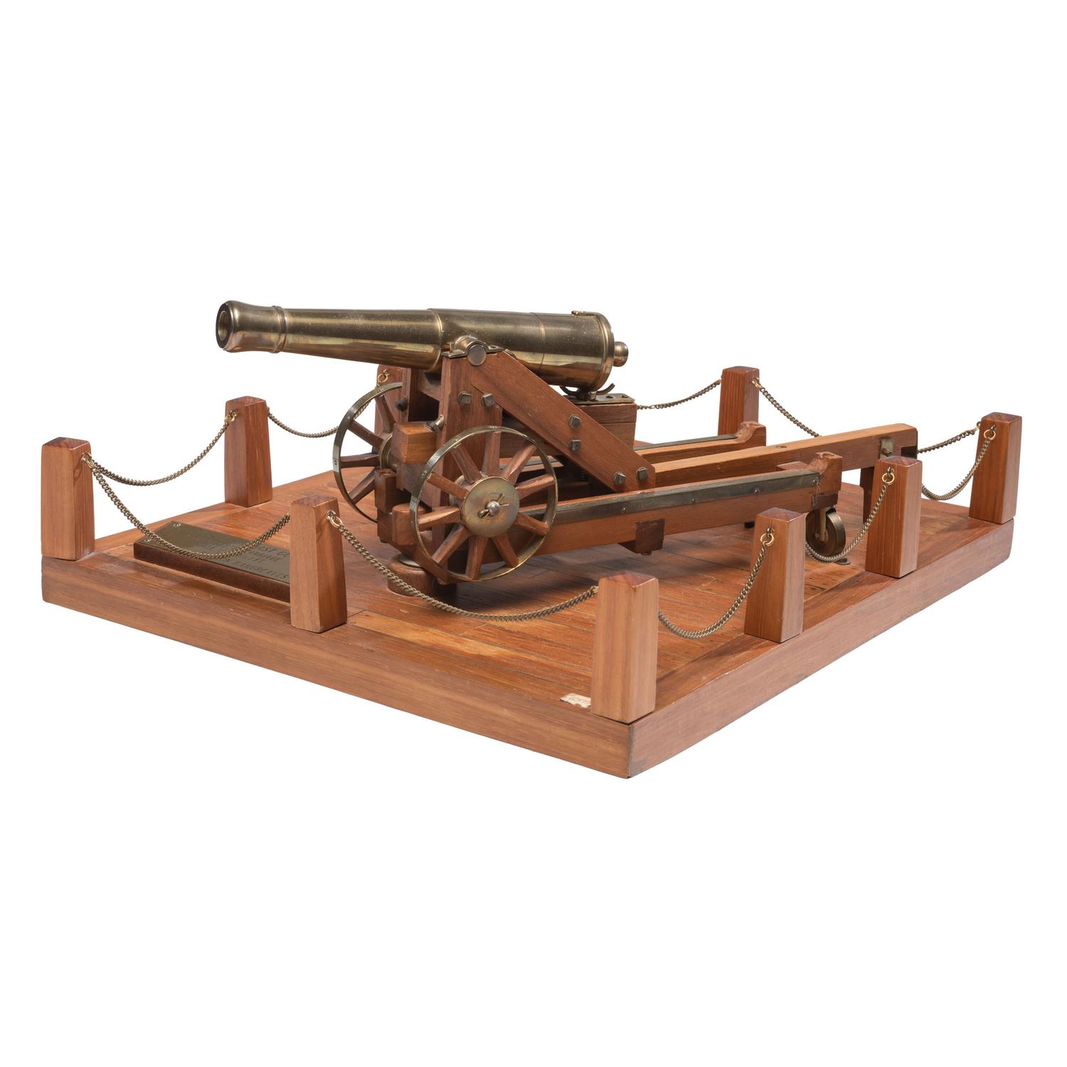 One Sixteenth Scale Replica Sea Coast Gun on Carriage by Ron Hargreaves