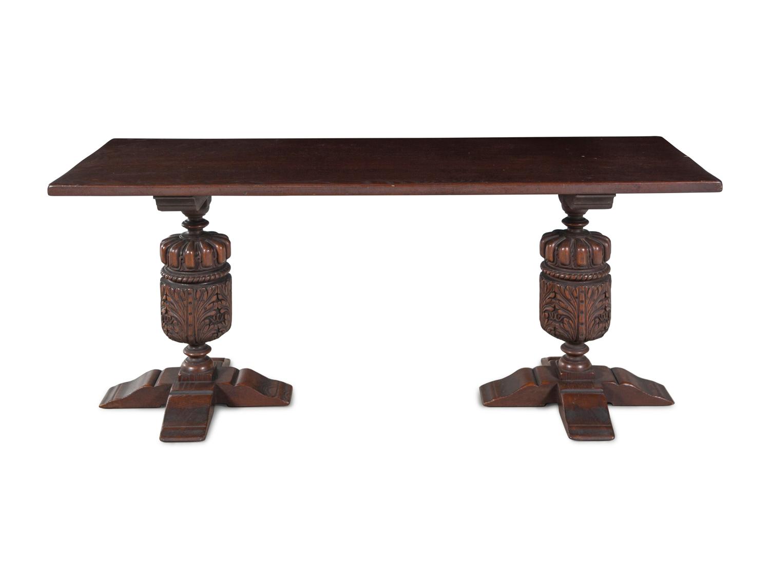 A Jacobean Style Carved Oak Console Table