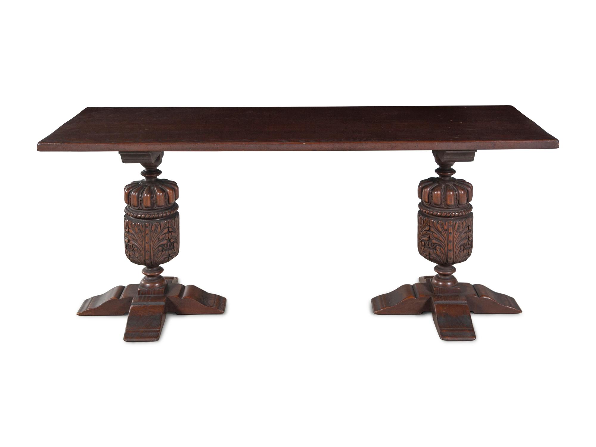 A Jacobean Style Carved Oak Console Table