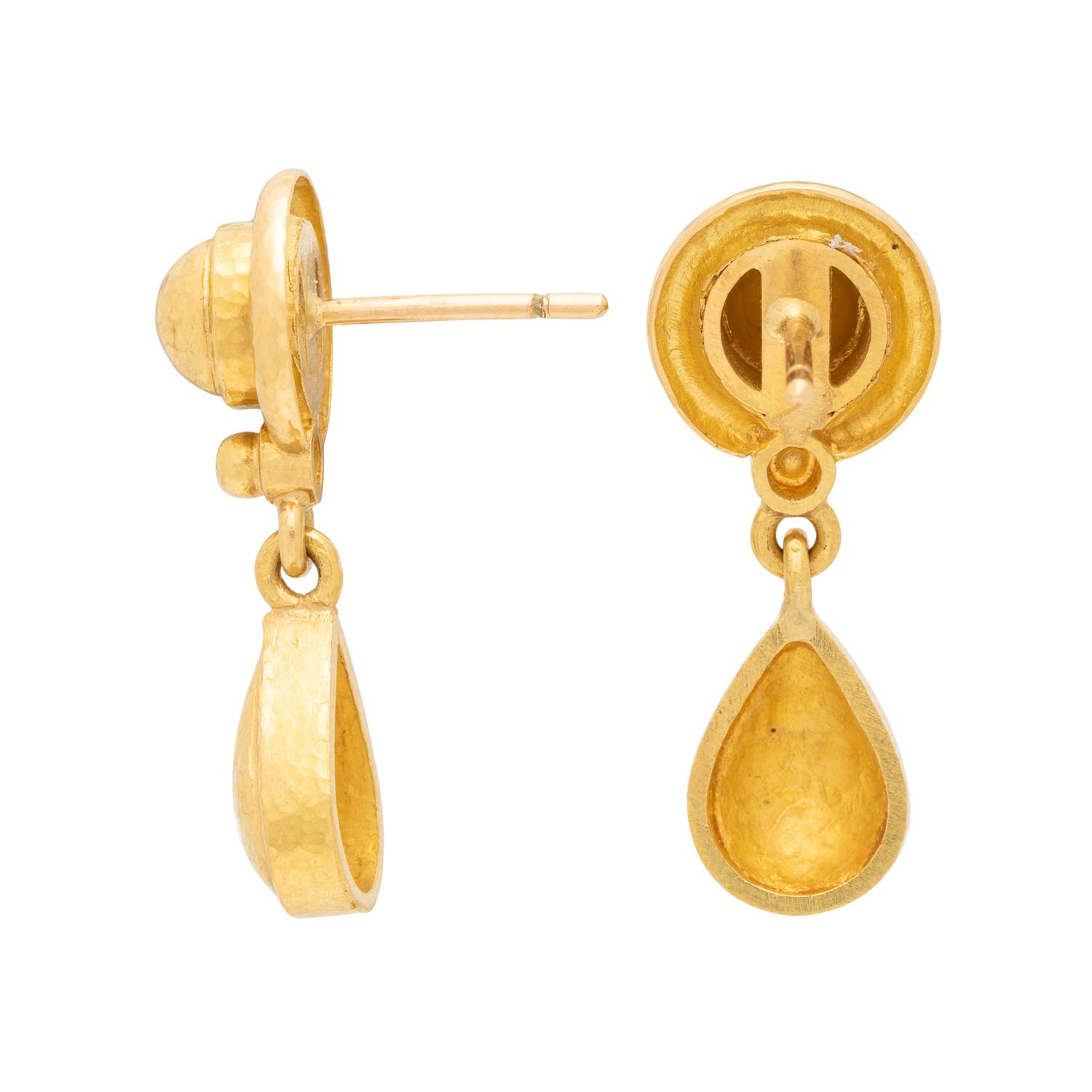ELIZABETH LOCKE, YELLOW GOLD EARRINGS