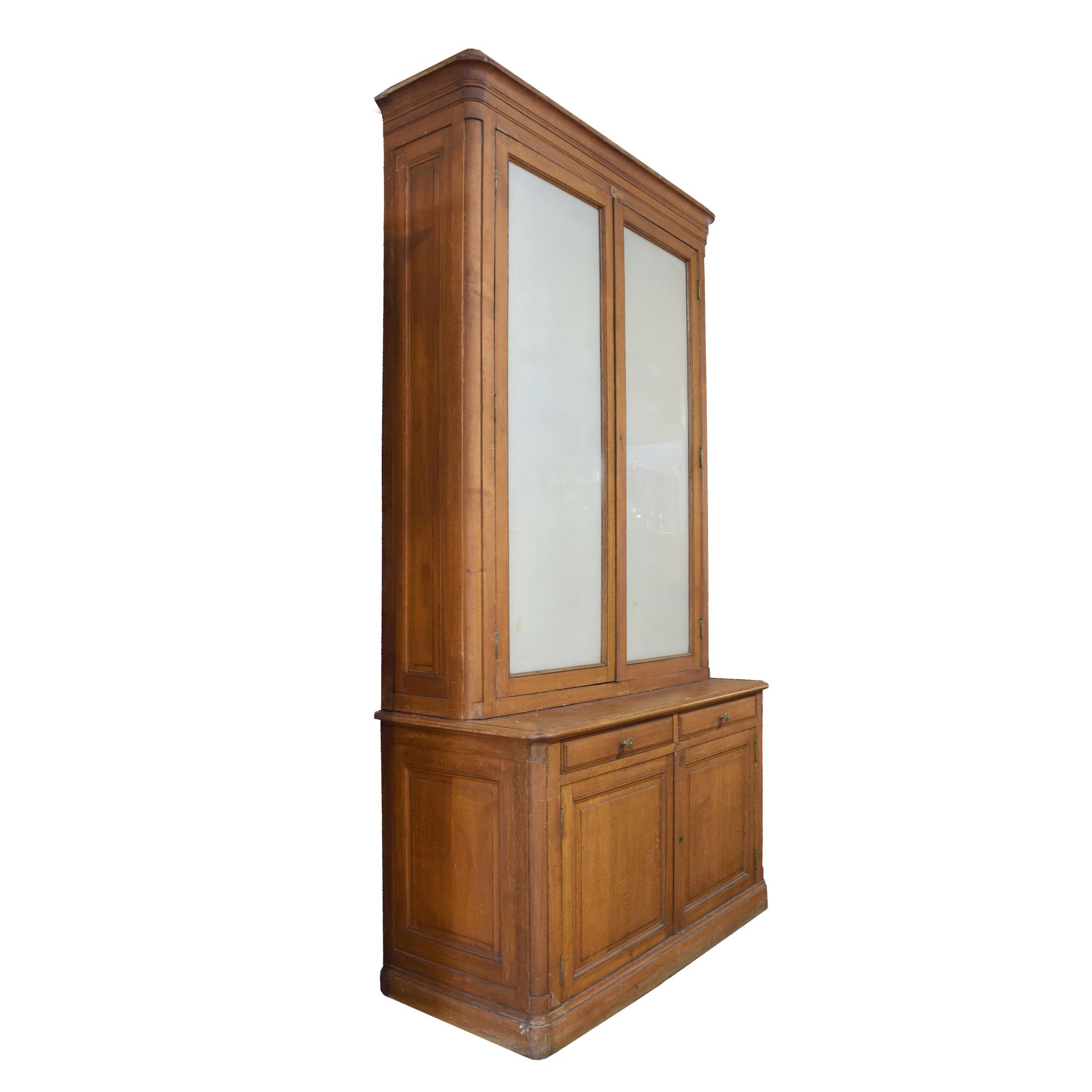 An Oak Cabinet from the French Ministry of Defense, Paris 82" W x 32" D x 88.5" H — France, Early 20th Century