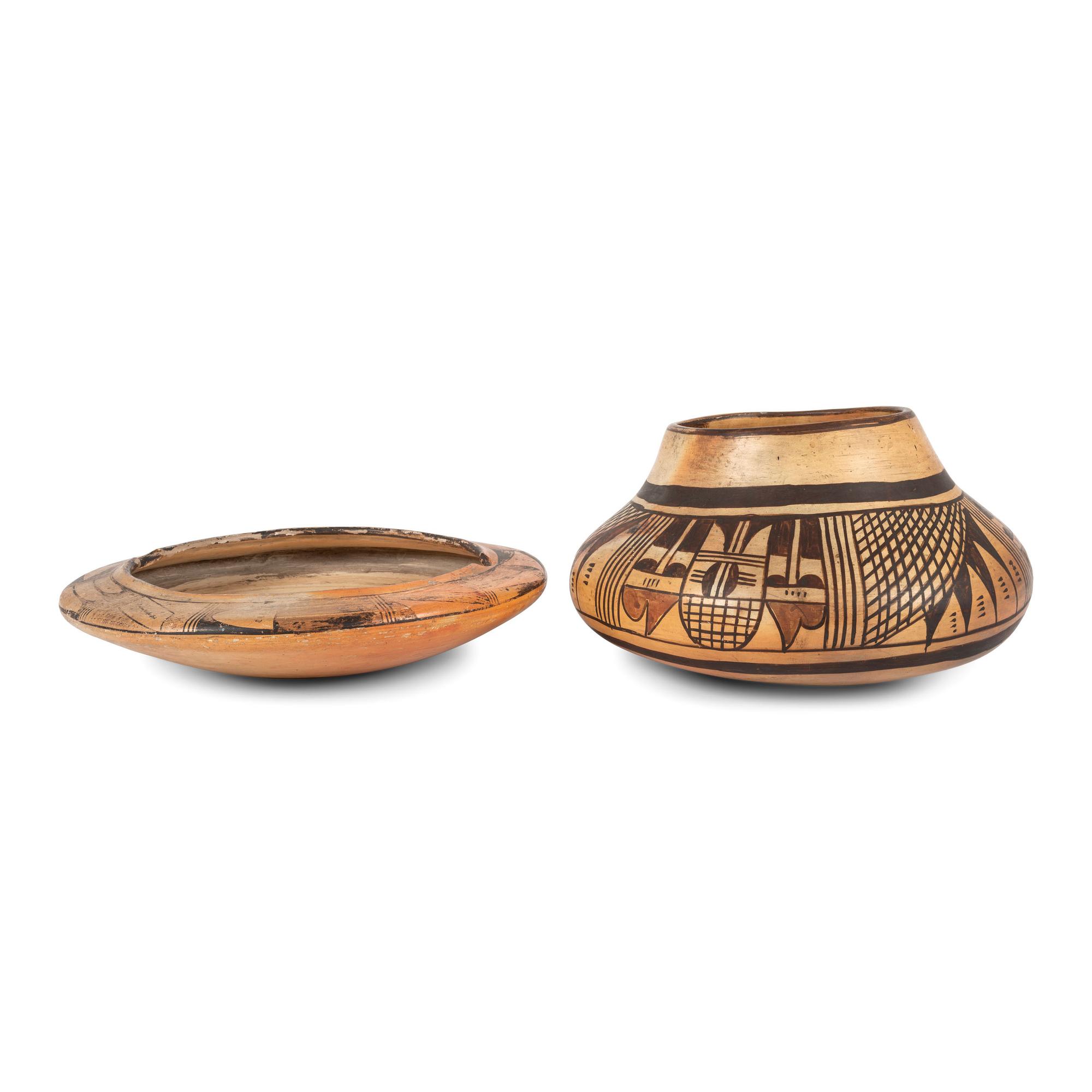 Hopi Pottery Bowl AND Large Ashtray
