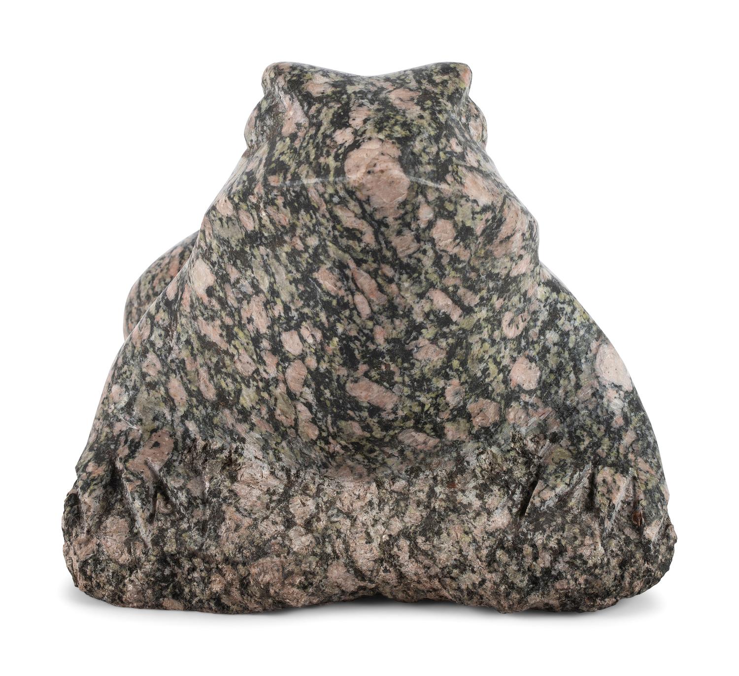 A Carved Marble Garden Frog
