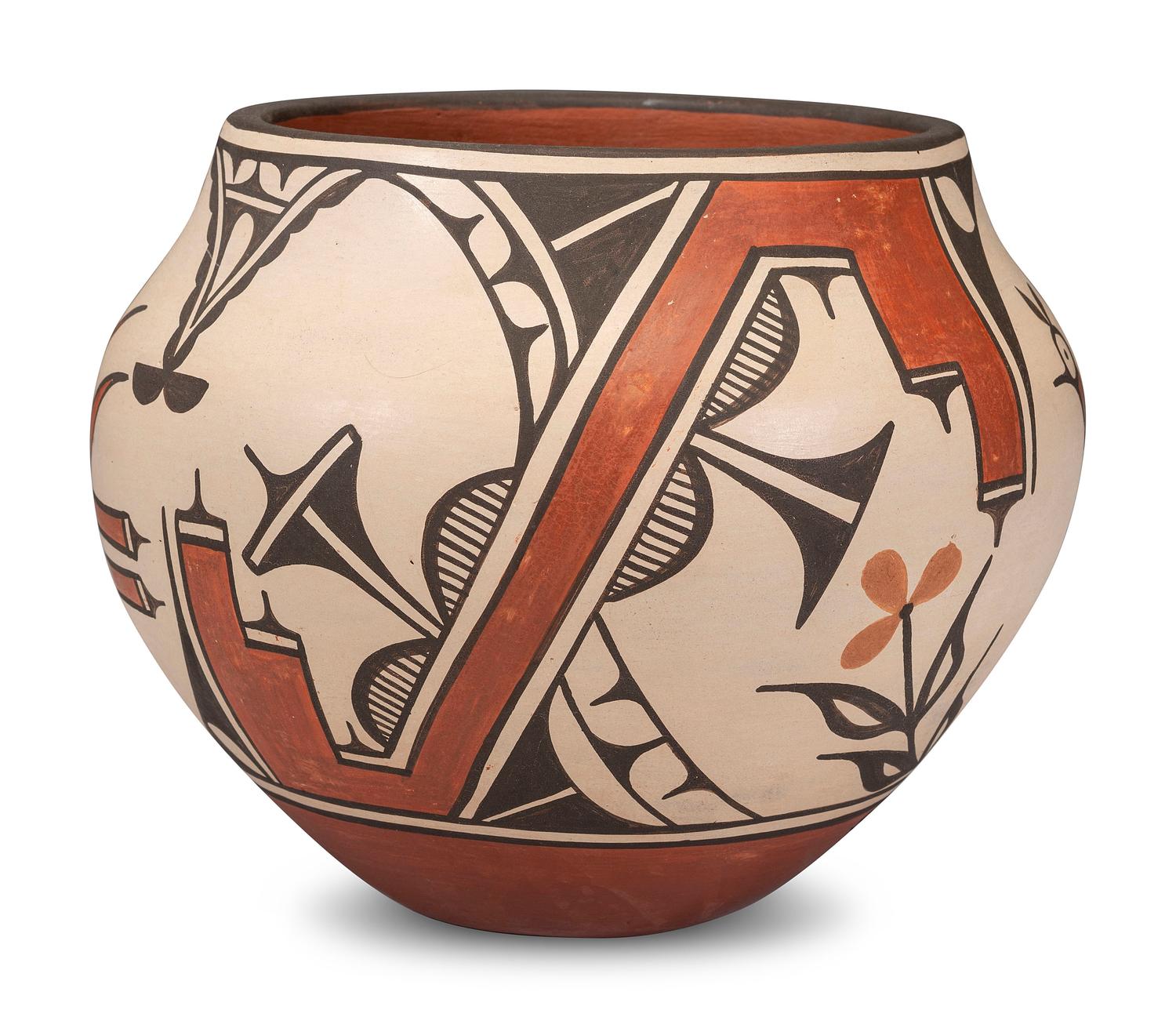 Polychrome Pottery Jars, with Zia Birds