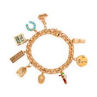YELLOW GOLD CHARM BRACELET