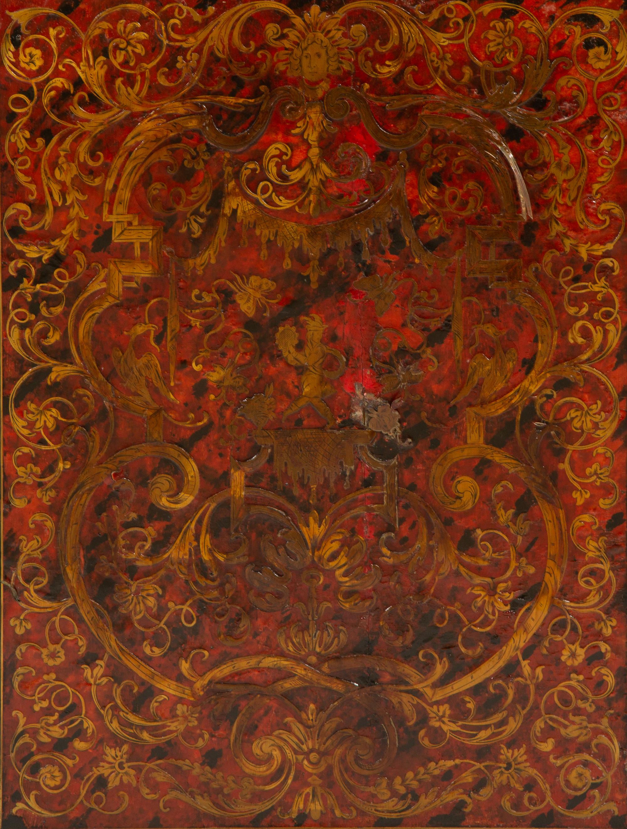 A Napoleon III Gilt Bronze Mounted Boulle Marquetry Slate-Top Cabinet