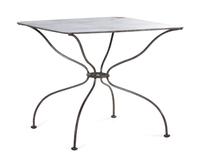 A Brushed Metal Breakfast Table