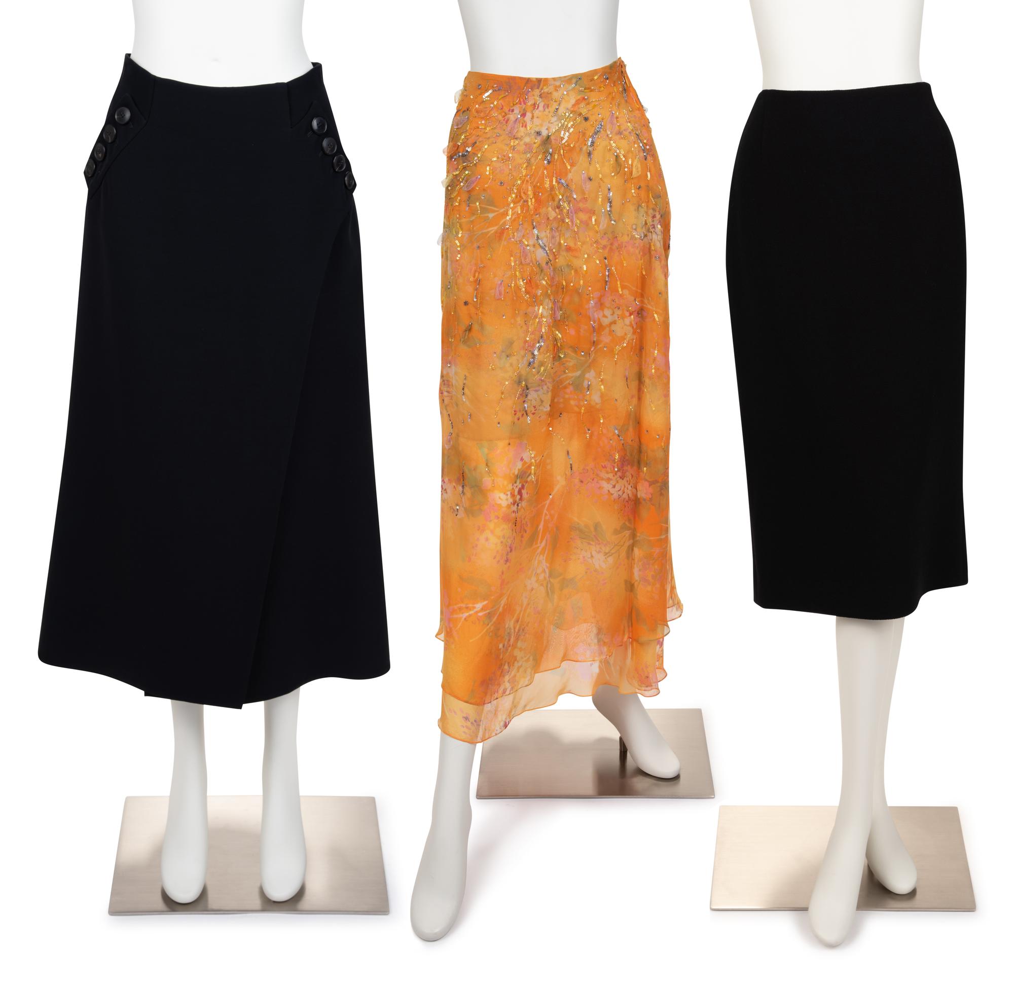 Three Designer Skirts: Two Dior, One Oscar de la Renta, 2010-20s