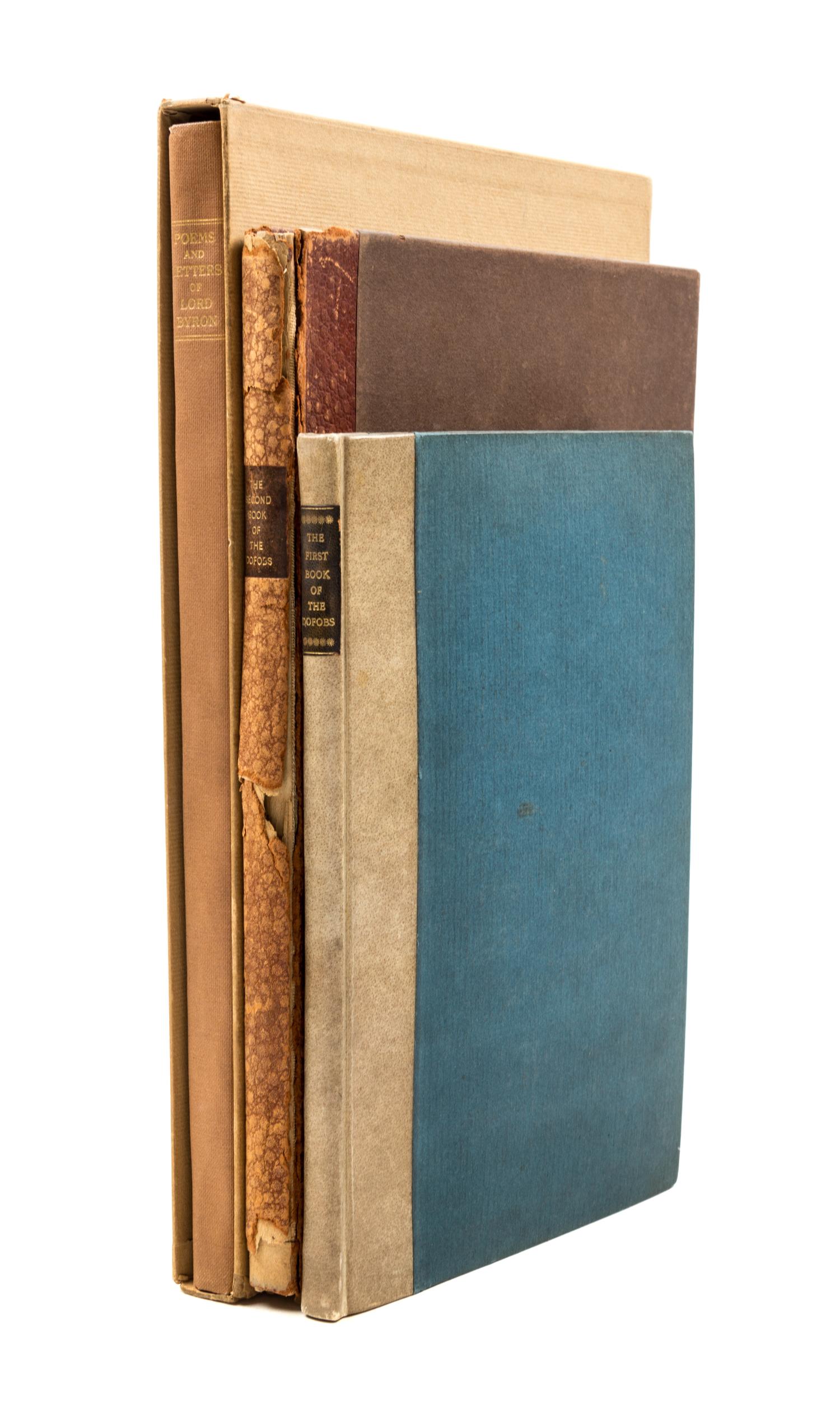 (SOCIETY OF THE DOFOBS). A group of thre limited editon works published by the Society of Dofobs. Chicago, various dates.