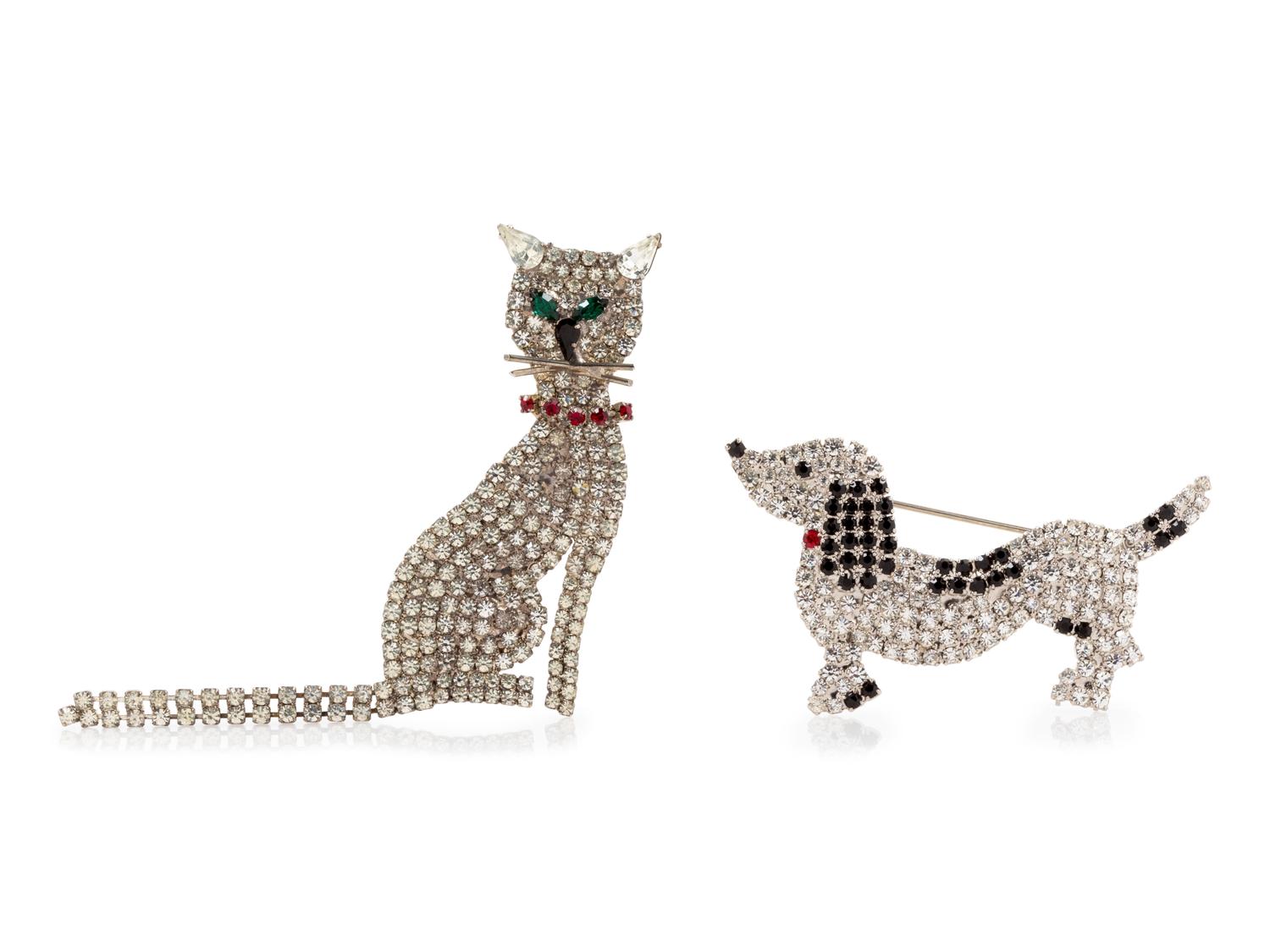 Butler and Wilson Pet Pins, 1960-70s