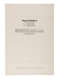 Various Artists (20th century) — Peace Portfolio II (complete portfolio of 4 with title page and portfolio case), 1974 Including works by Alexander Calder, Gene Davis, Charles Hinman, and Philip Pearlstein.