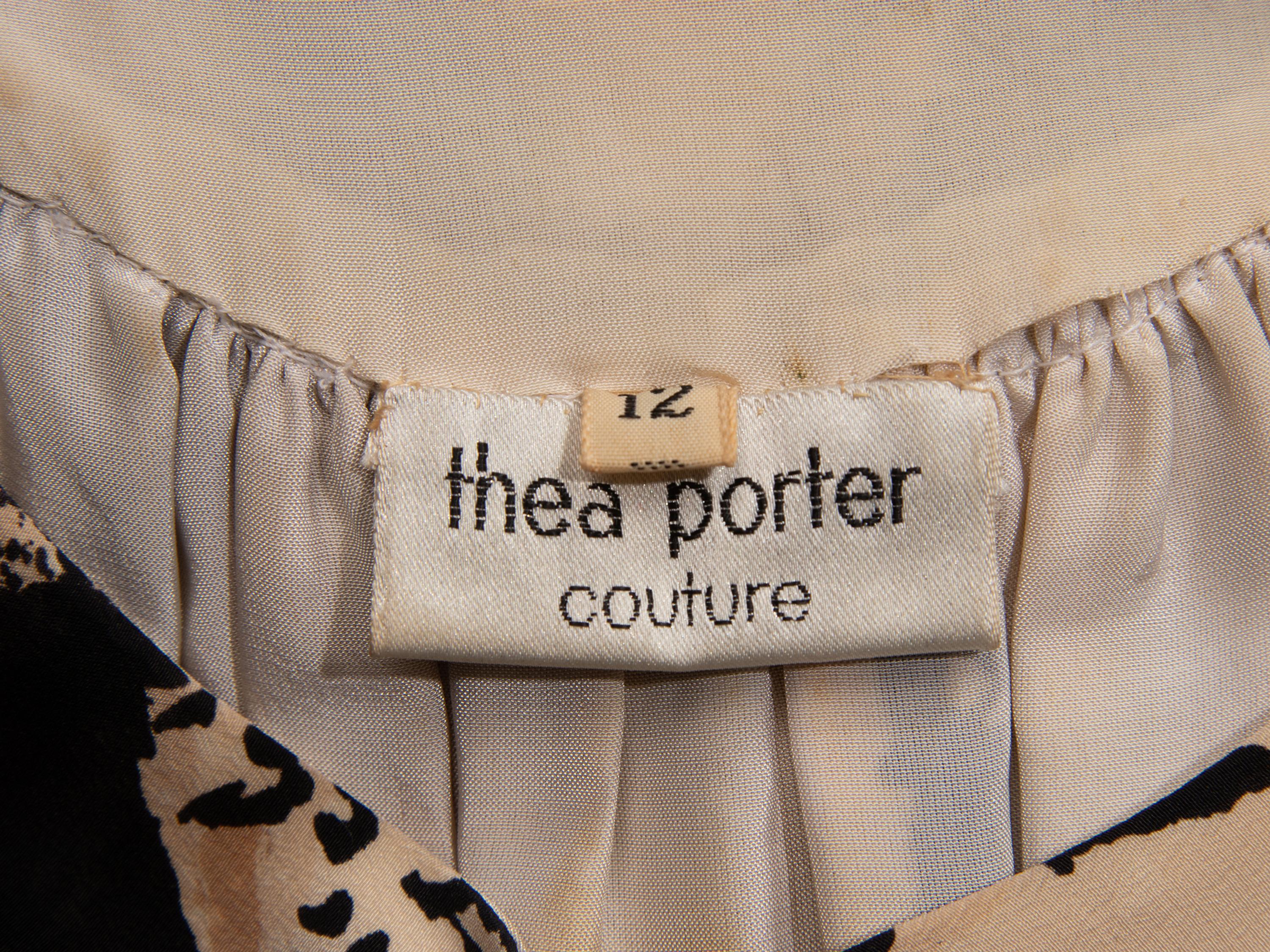 Thea Porter, Abstract Printed Silk Dress