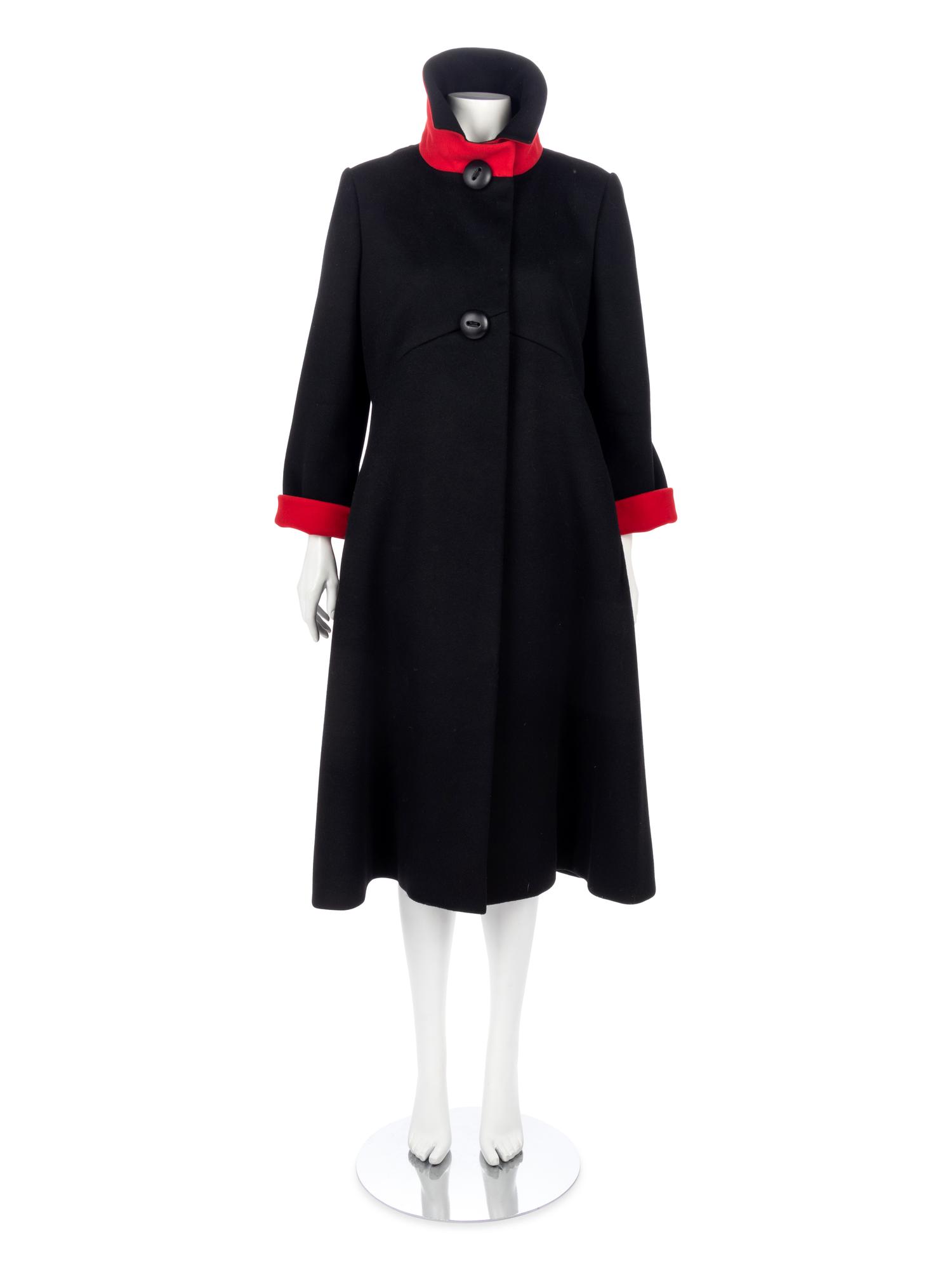 Two Designer Coats; One Yves Saint Laurent, One Pauline Trigère,