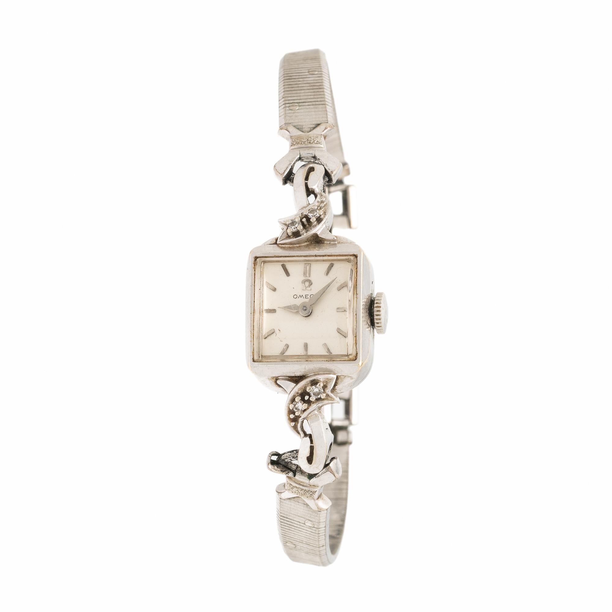 Omega, White Gold and Diamond Watch