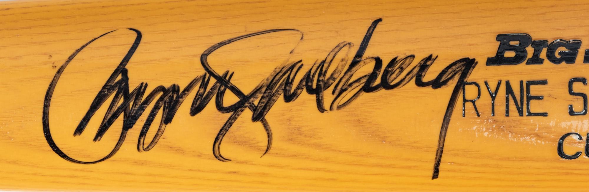 A 1992 Ryne Sandberg Signed Autograph Game Issued Baseball Bat (PSA Certified),