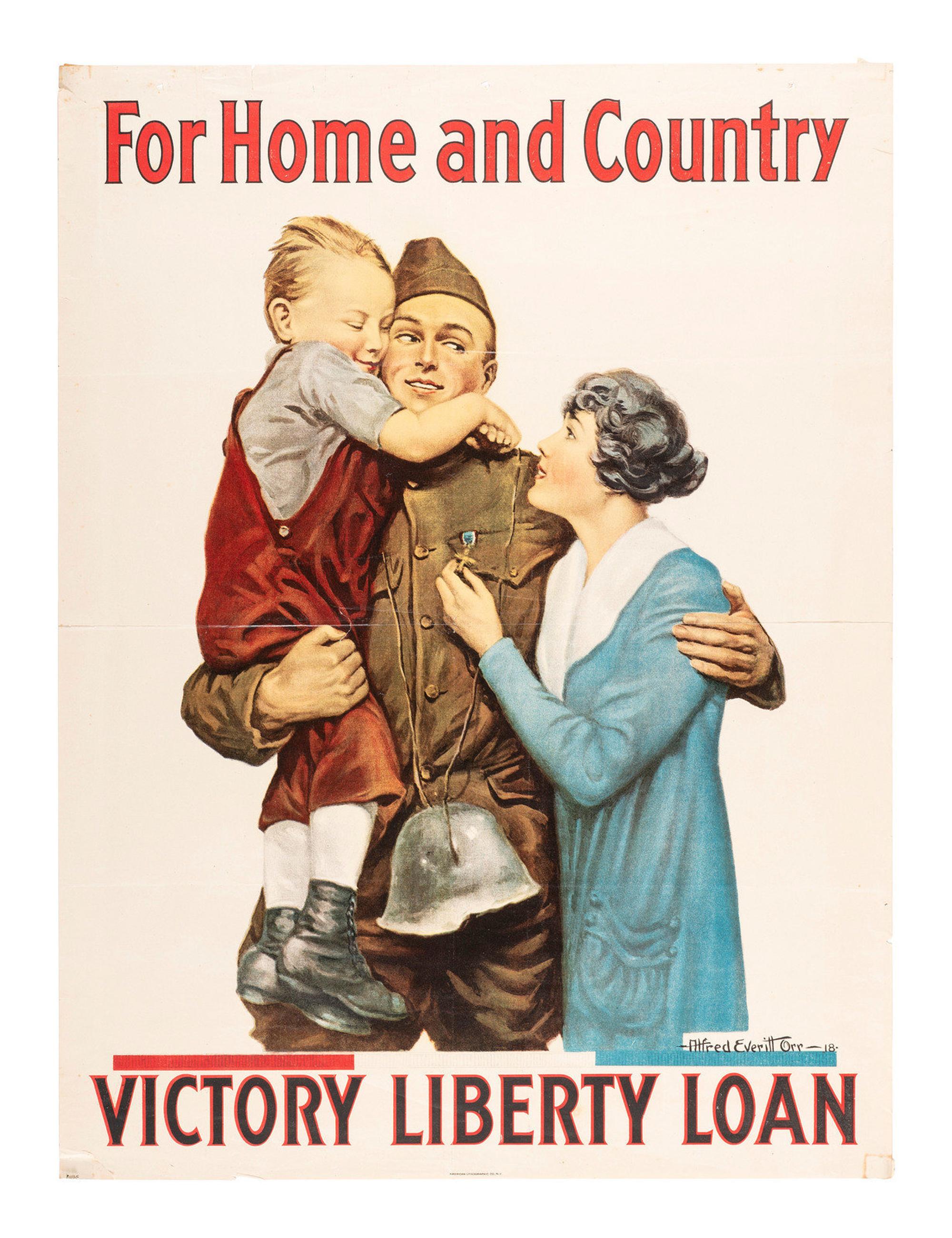 [WORLD WAR I]. A group of 11 posters, including 4 featuring artwork by Howard Chandler Christy, comprising: