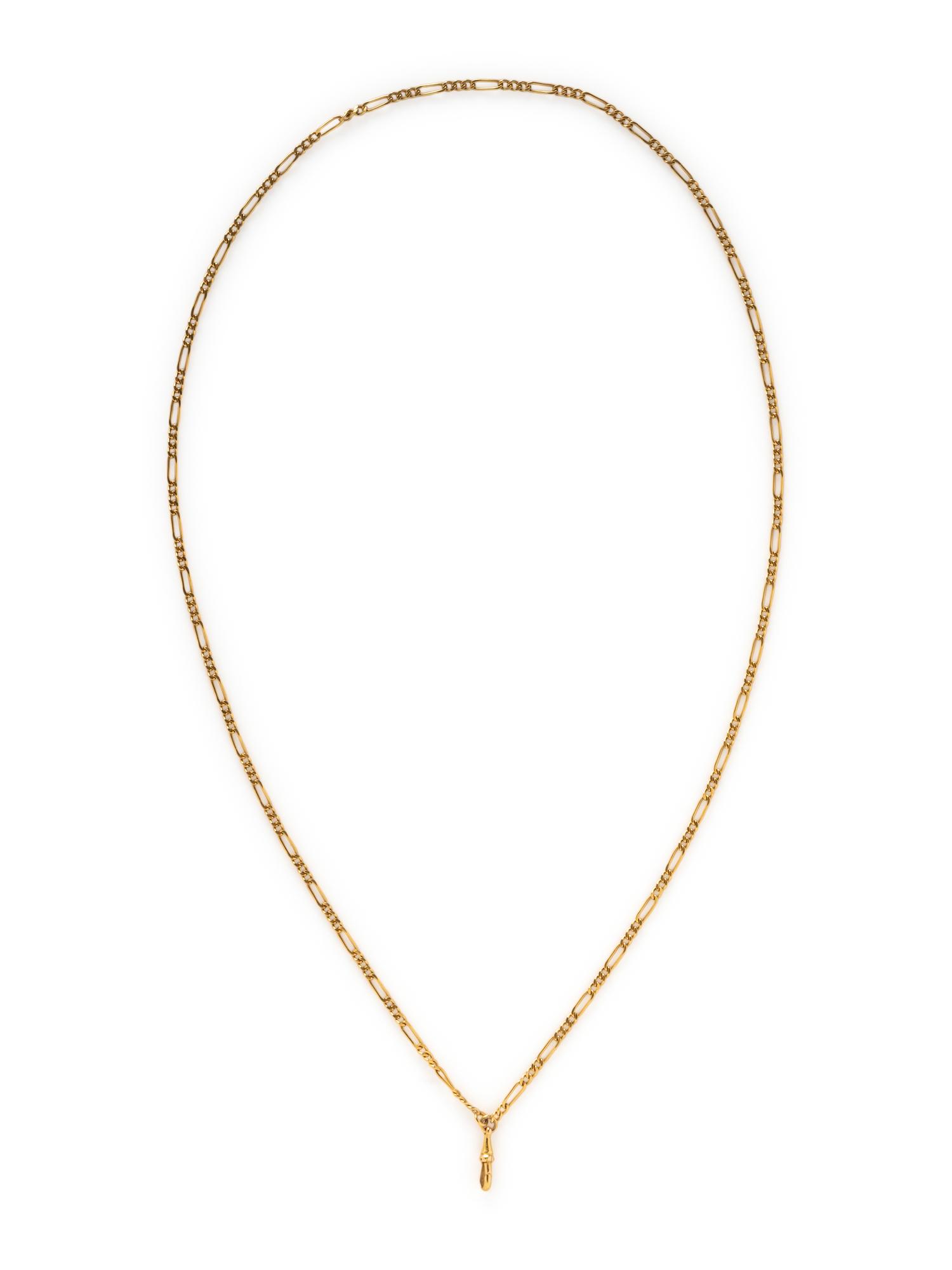 ART NOUVEAU, YELLOW GOLD POCKET WATCH AND FOB CHAIN
