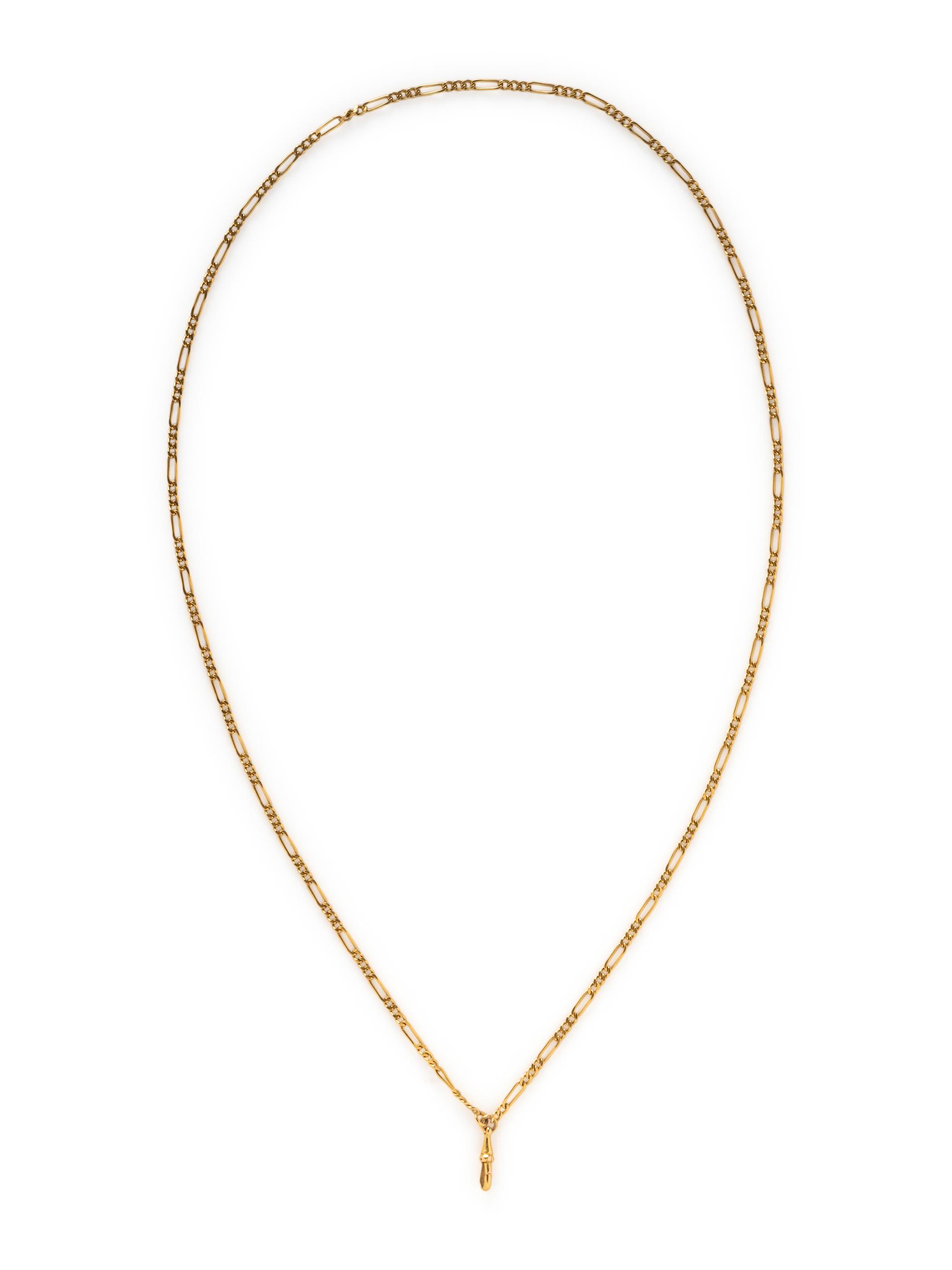 ART NOUVEAU, YELLOW GOLD POCKET WATCH AND FOB CHAIN