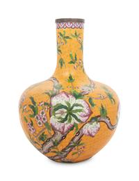 A Large Cloisonné Enamel Vase, Tianqiuping