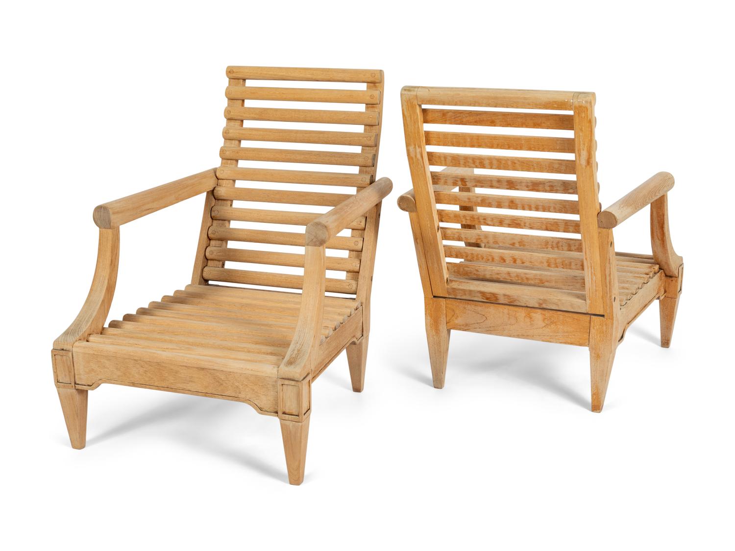 A Teak Outdoor Nine-Piece Furniture Suite