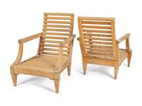 A Teak Outdoor Nine-Piece Furniture Suite