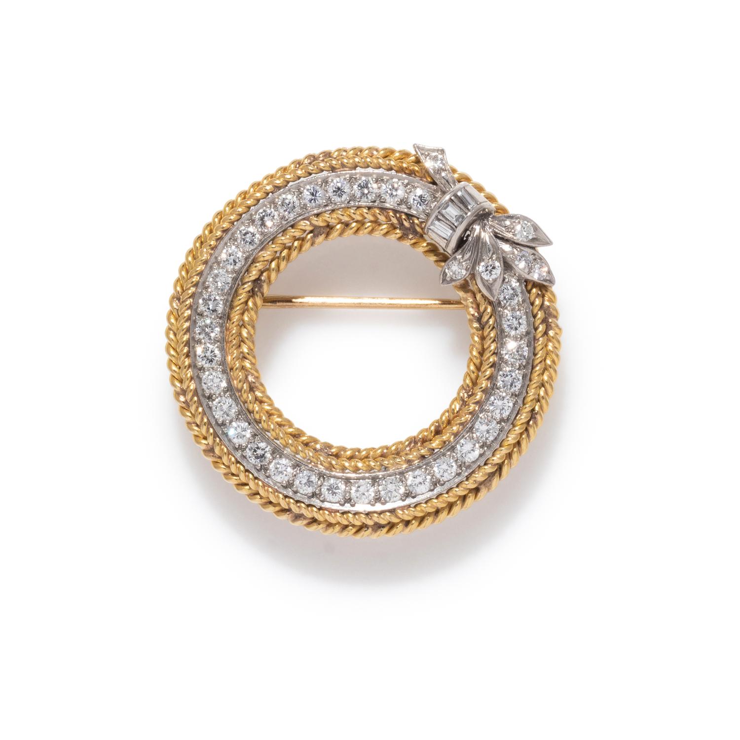 TIFFANY & CO., DIAMOND CIRCLE BROOCH