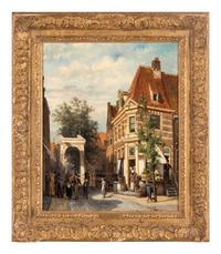 A Busy Street in Weesp , 1887