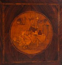 An Italian Walnut and Marquetry Cabinet