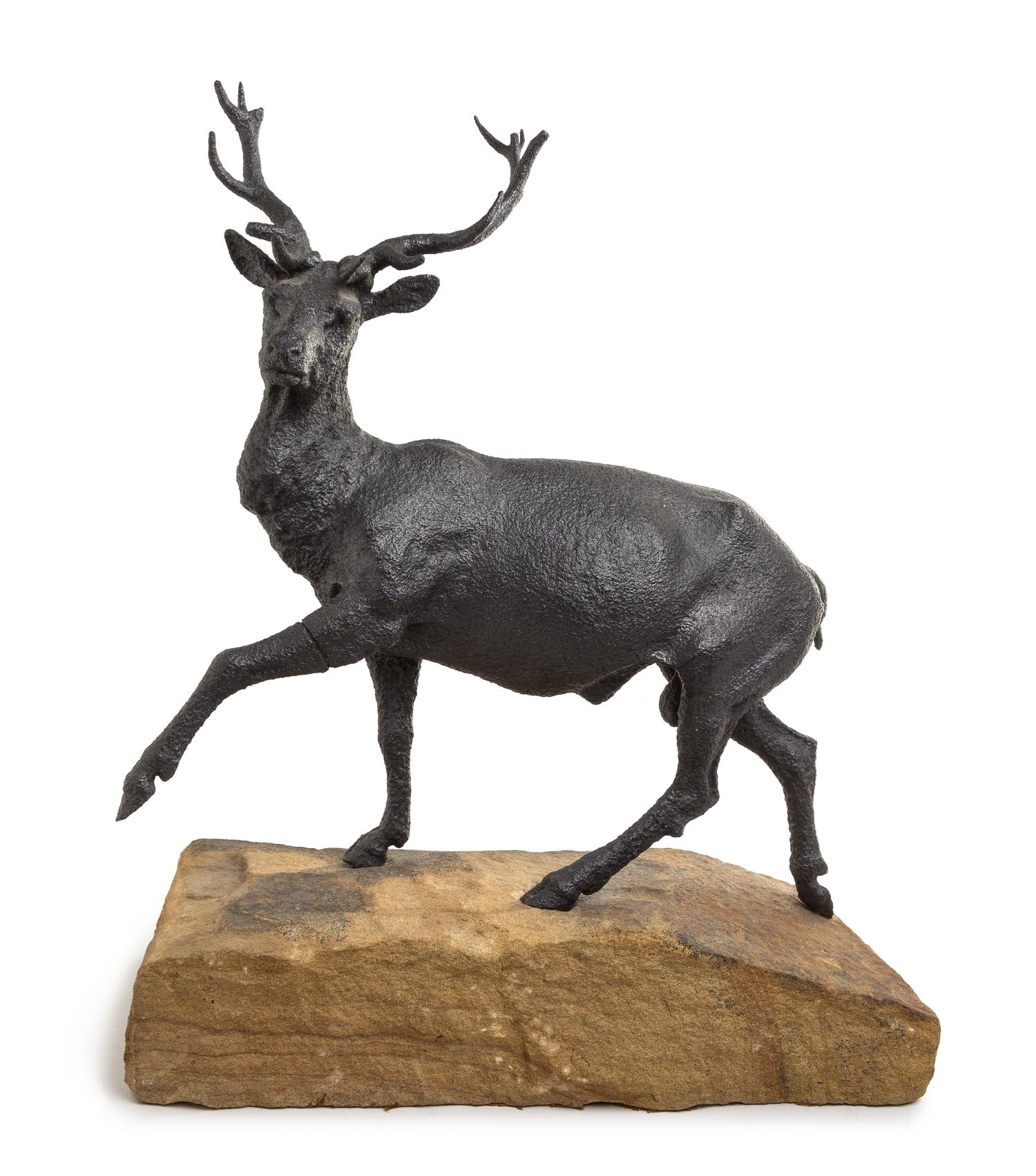 A Cast Iron Model of a Stag Height 21 inches. — 20TH CENTURY