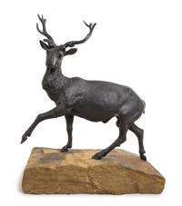 A Cast Iron Model of a Stag Height 21 inches. — 20TH CENTURY