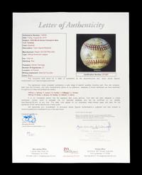A 1936 World Series Champion New York Yankees Team Signed Baseball, Including Lou Gehrig and Joe DiMaggio (JSA Letter).