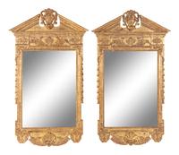 A Pair of Georgian Style Giltwood Pier Mirrors