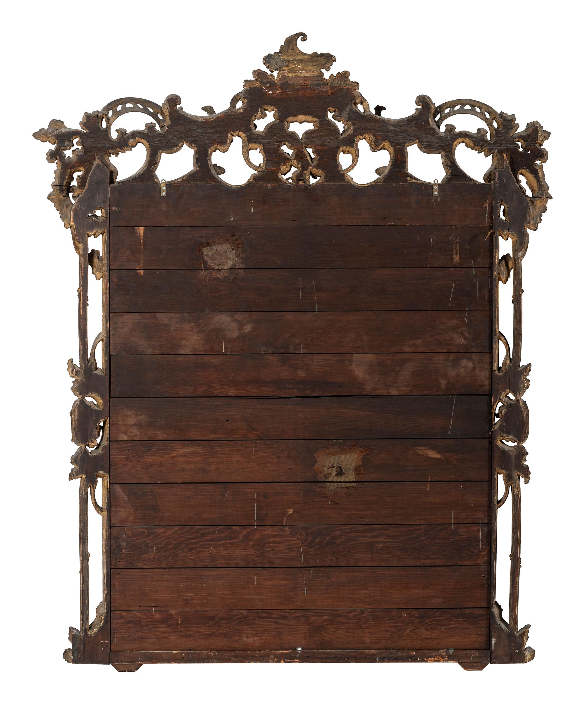 A Continental Louis XV-Style Carved Giltwood Mirror
