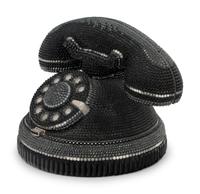 Judith Leiber Collector's Edition Black Rotary Phone Minaudière