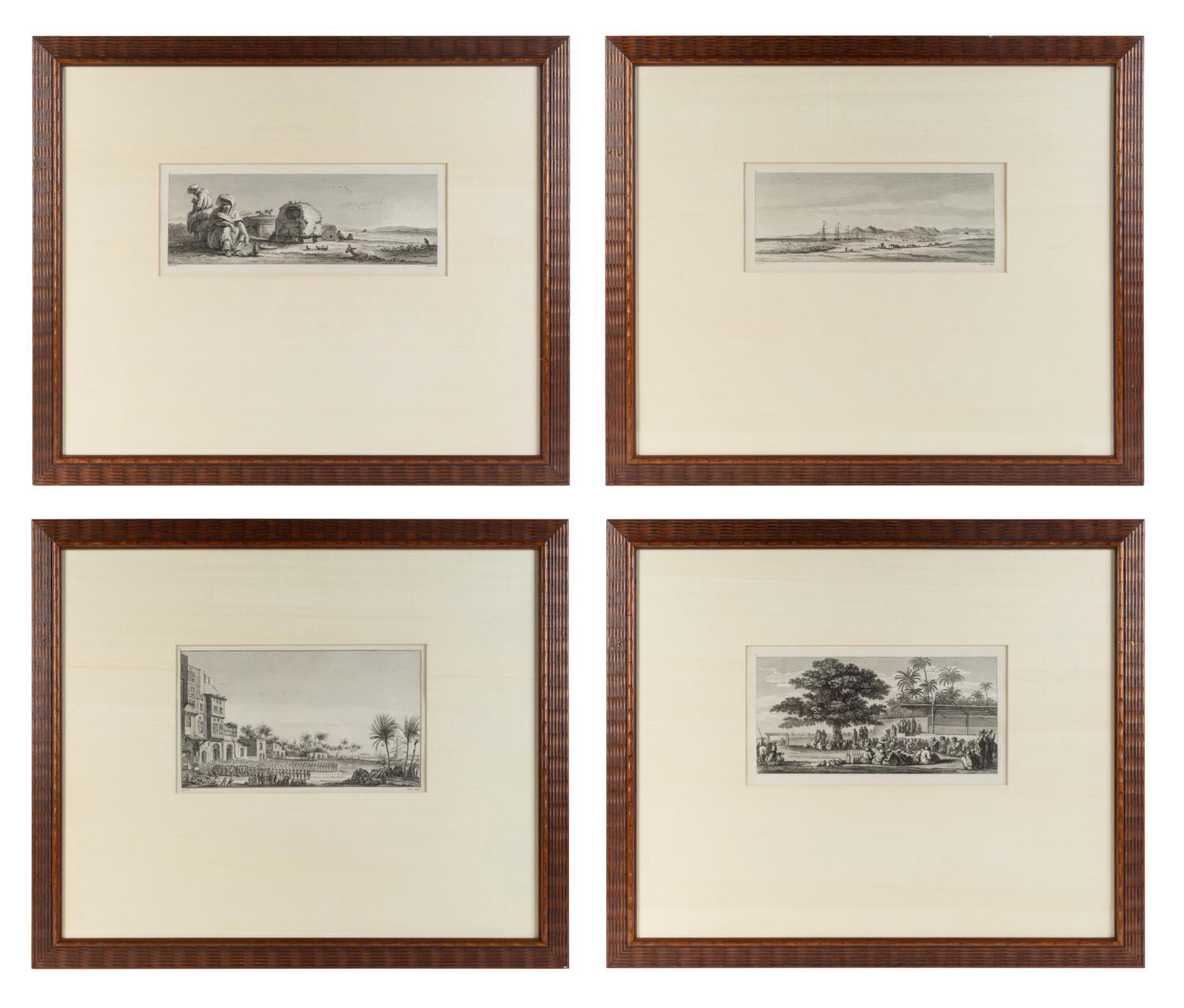 A Set of Eight Engravings Depicting Orientalist Scenes