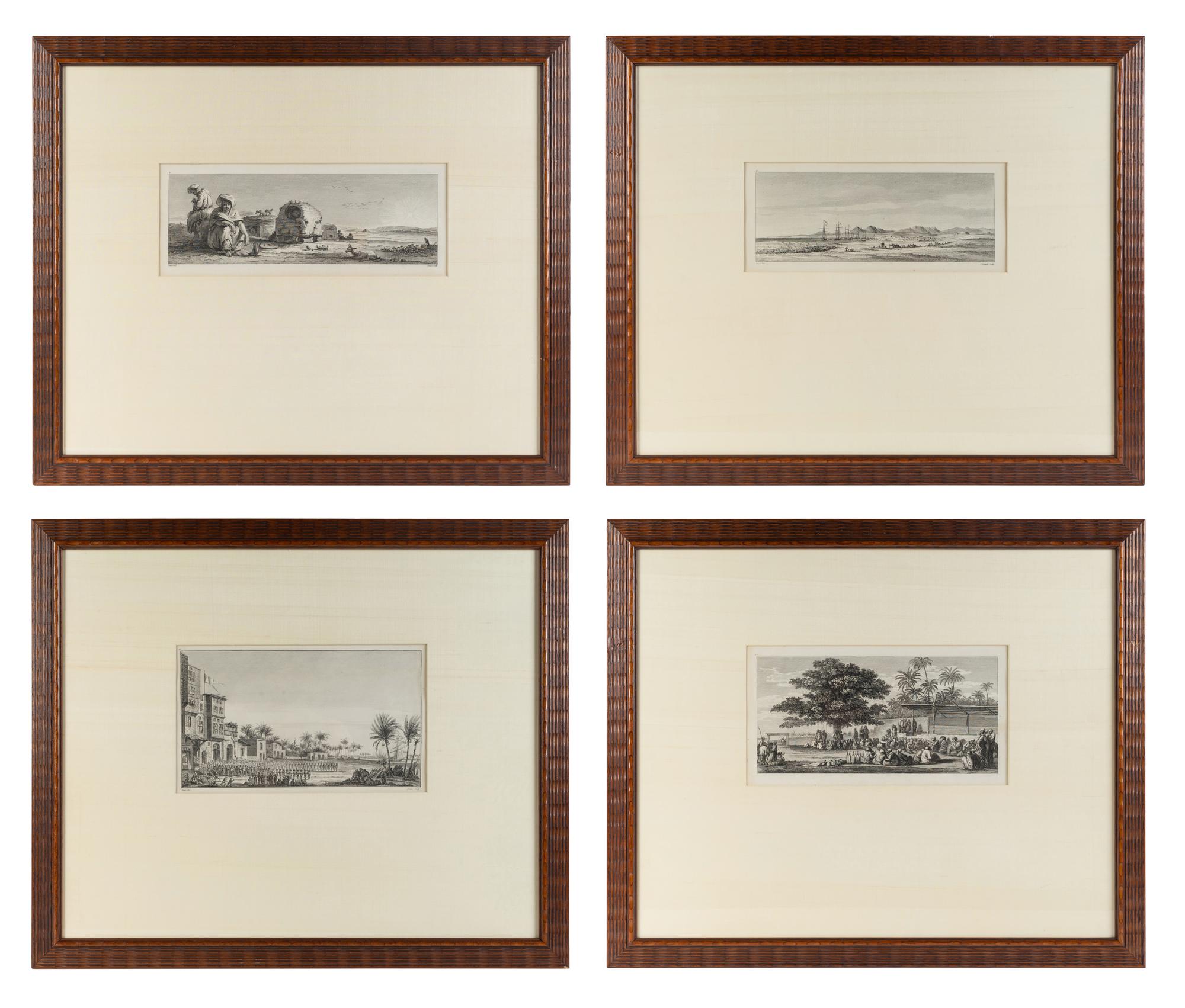A Set of Eight Engravings Depicting Orientalist Scenes