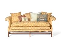 A Chippendale Style Mahogany Camelback Sofa
