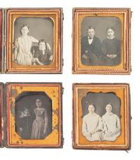 [EARLY PHOTOGRAPHY]. 19 daguerreotypes of siblings and other family pairs.