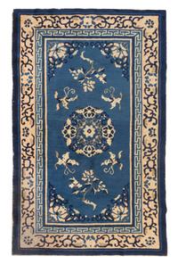 A Chinese Wool Rug Length 2 feet 11 1/2 inches x width 4 feet 9 inches.