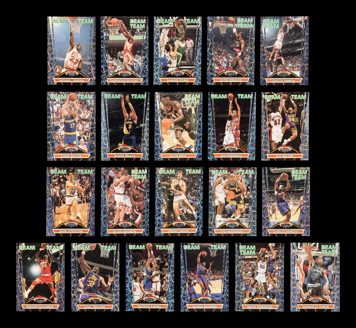 A Complete Set of 21 1992-93 Topps Beam Team Basketball Cards (Shaquille O'Neal Rookie),