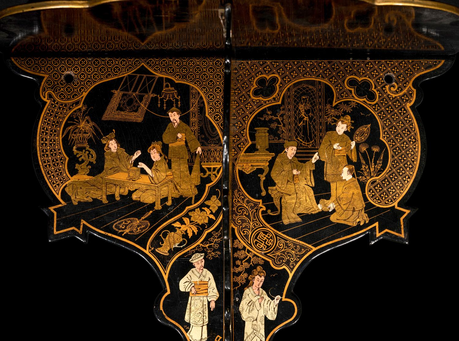 Four Japanese Export Gilt Lacquered Wares