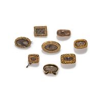 VICTORIAN, COLLECTION OF MOURNING BROOCHES
