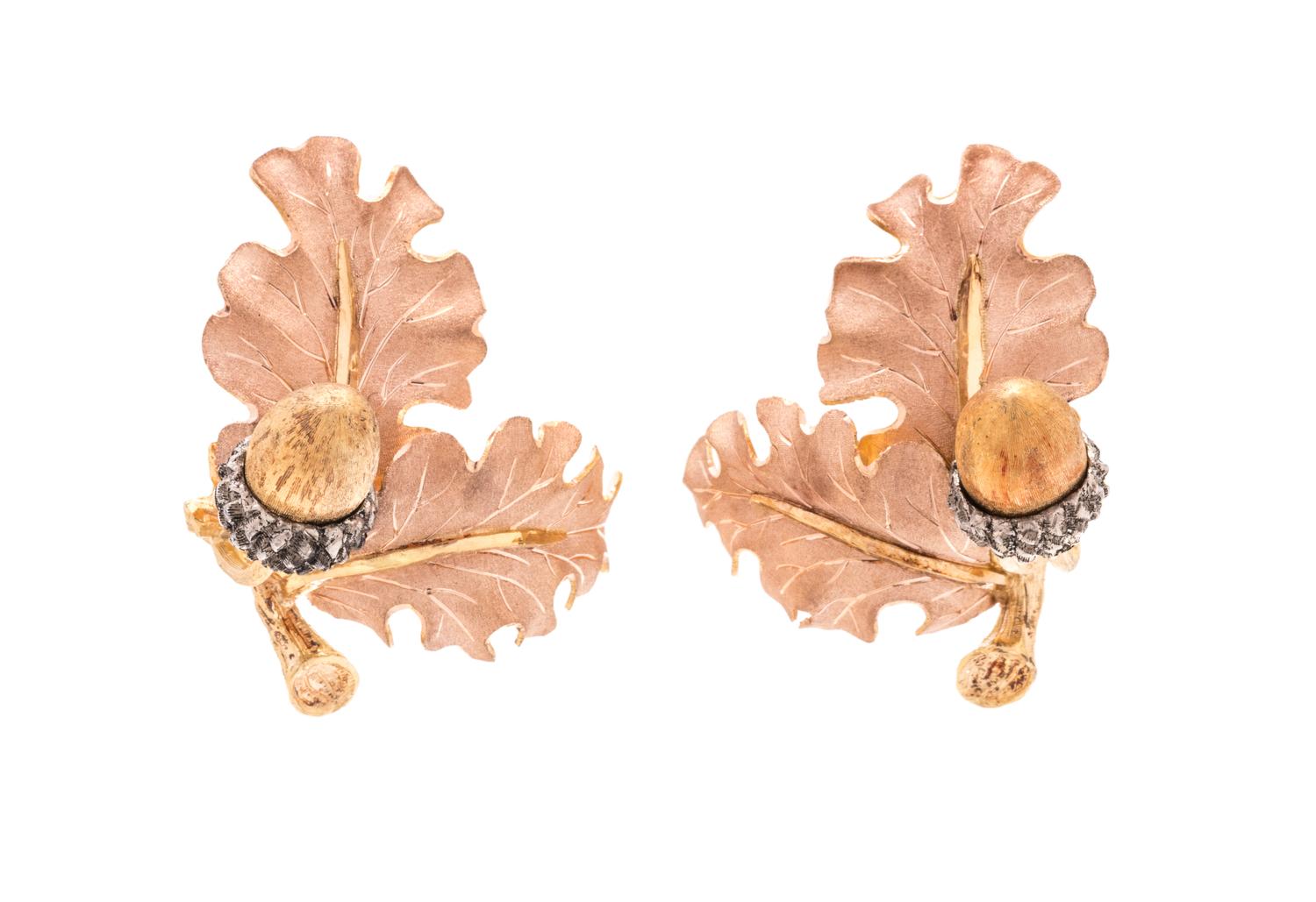 BUCCELLATI, ACORN EARCLIPS