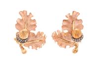 BUCCELLATI, ACORN EARCLIPS