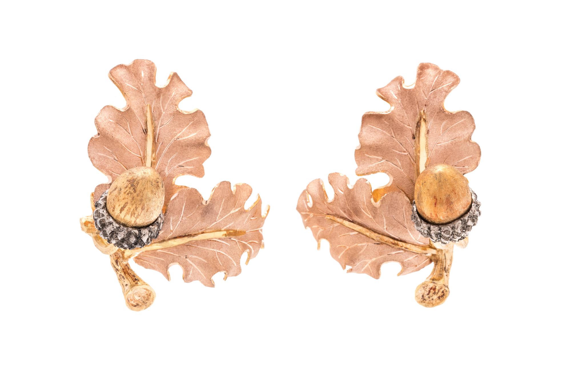 BUCCELLATI, ACORN EARCLIPS
