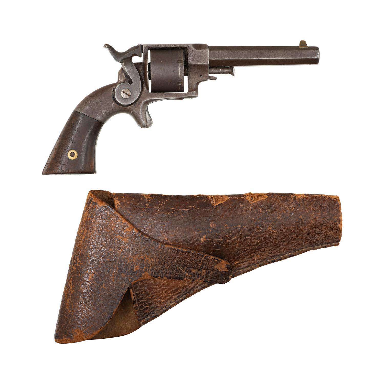 Allen & Wheelock Sidehammer Pocket Revolver with Holster Identified to Lt. F.A. Cummings - 1st Maine Heavy Artillery